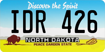 ND license plate IDR426