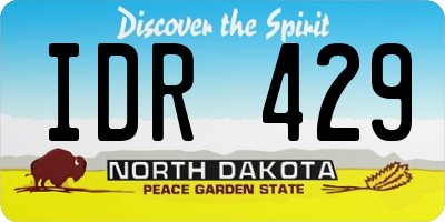 ND license plate IDR429