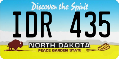 ND license plate IDR435