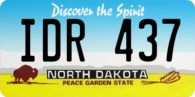 ND license plate IDR437