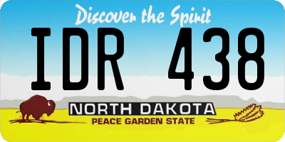 ND license plate IDR438