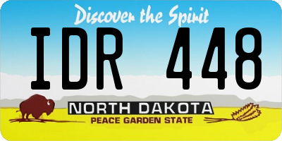 ND license plate IDR448