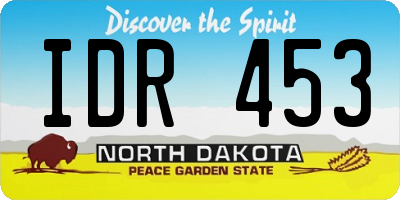 ND license plate IDR453