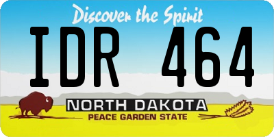 ND license plate IDR464