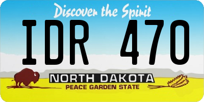 ND license plate IDR470