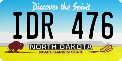 ND license plate IDR476