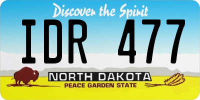 ND license plate IDR477