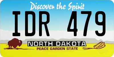 ND license plate IDR479
