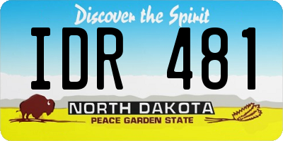 ND license plate IDR481