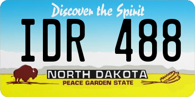 ND license plate IDR488