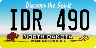 ND license plate IDR490