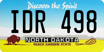 ND license plate IDR498