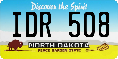 ND license plate IDR508