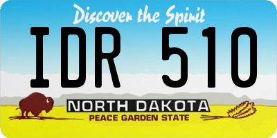 ND license plate IDR510