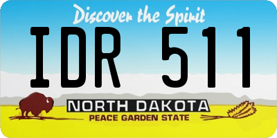 ND license plate IDR511