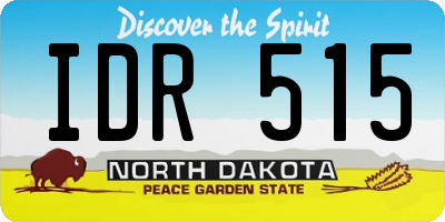 ND license plate IDR515