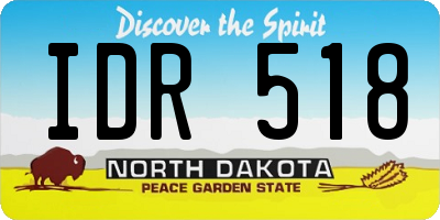 ND license plate IDR518