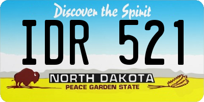 ND license plate IDR521