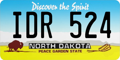 ND license plate IDR524