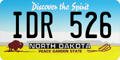 ND license plate IDR526