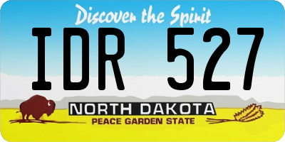ND license plate IDR527