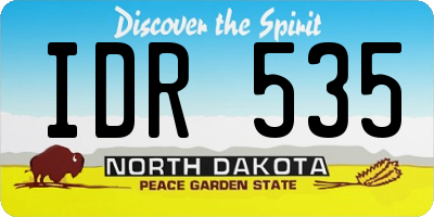 ND license plate IDR535
