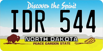 ND license plate IDR544