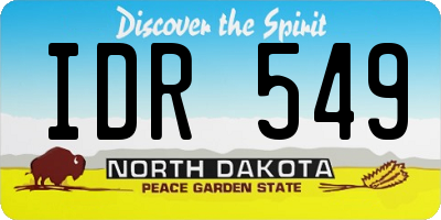 ND license plate IDR549