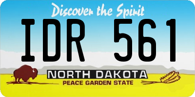 ND license plate IDR561