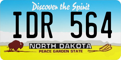 ND license plate IDR564