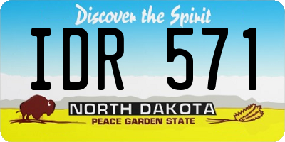 ND license plate IDR571