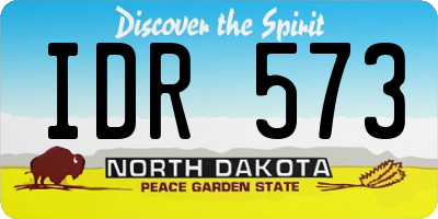 ND license plate IDR573