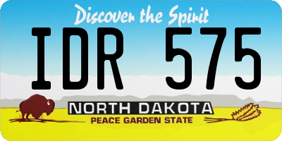 ND license plate IDR575