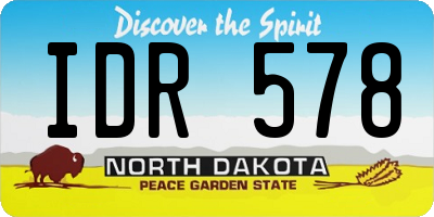 ND license plate IDR578