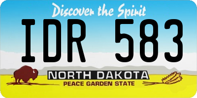 ND license plate IDR583