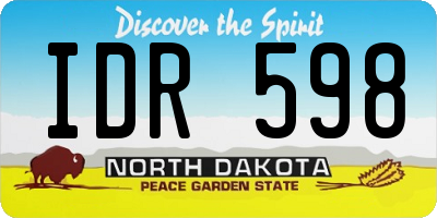 ND license plate IDR598