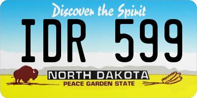 ND license plate IDR599