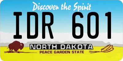 ND license plate IDR601