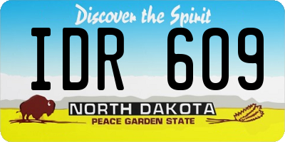 ND license plate IDR609