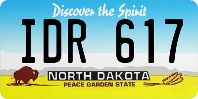 ND license plate IDR617