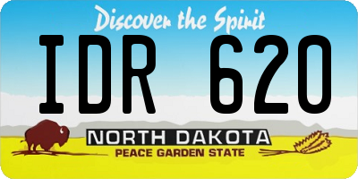 ND license plate IDR620