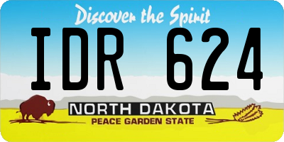 ND license plate IDR624