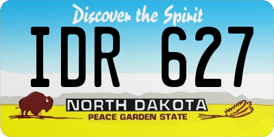 ND license plate IDR627