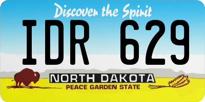 ND license plate IDR629
