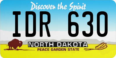 ND license plate IDR630