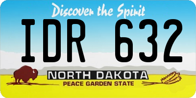 ND license plate IDR632