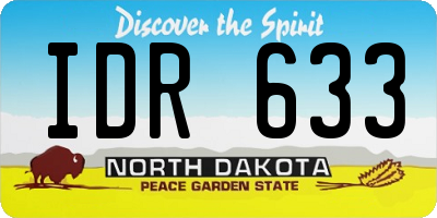 ND license plate IDR633