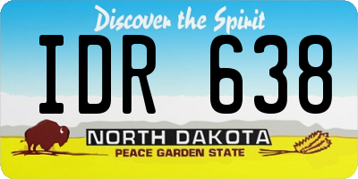 ND license plate IDR638