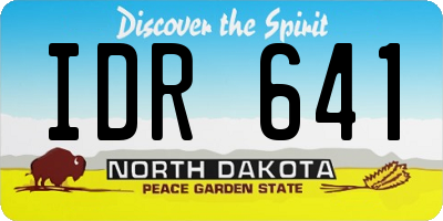 ND license plate IDR641
