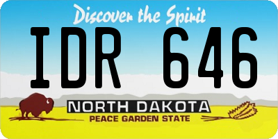 ND license plate IDR646